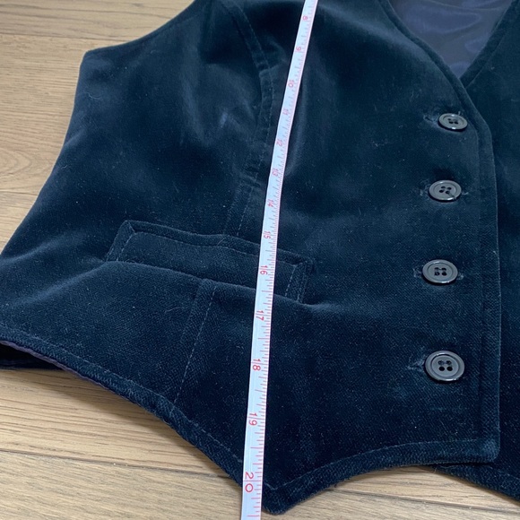 Vintage Canadian Velvet Vest, Surrey Classics, 1980s Black - Picture 10 of 11